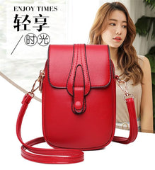 Leather Flap Faux Crossbody Bag