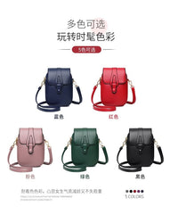 Leather Flap Faux Crossbody Bag