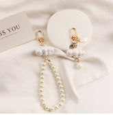 Cloud Faux Pearl Bag Charm Keyring Phone