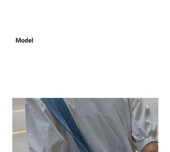 Dog Applique Drawstring Denim Tote Bag