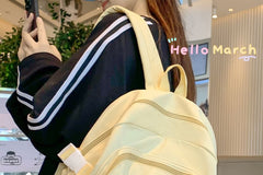 Logo Buckled Nylon Backpack / Bag Charm / Set