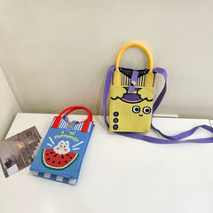 Top Print Knit Crossbody Bag Handle