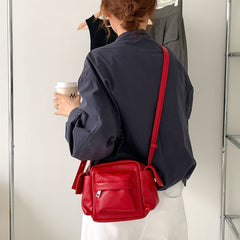 Leather Bag Faux Crossbody Plain