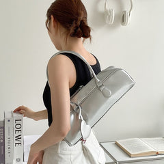 Plain Bag Shoulder Faux Leather