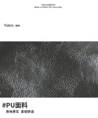 Plain Bag Shoulder Leather Faux Buckled