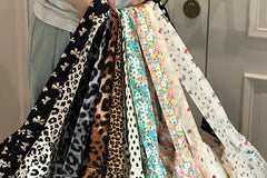 Patterned Tote Bag / Bag Charm / Set