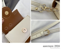 Block Color Flap Camera Bag Crossbody