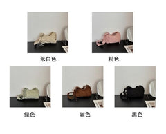 Strap Bag Ruched Plain Crossbody