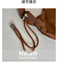 Strap Bag Ruched Plain Crossbody