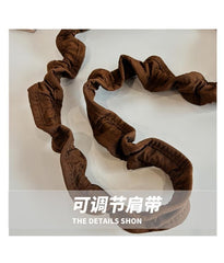 Strap Bag Ruched Plain Crossbody