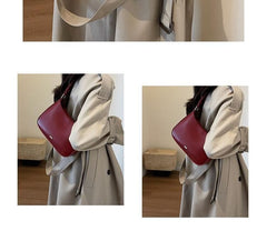 Faux Leather Bag Shoulder Plain