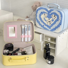 Animal Faux Leather Boxy Makeup Bag