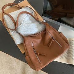 Leather Shoulder Faux Bag Tassel