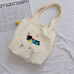 Cartoon Drawstring Shopper Bag