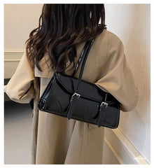 Tote Leather Flap Faux Bag