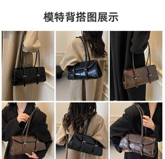 Tote Leather Flap Faux Bag