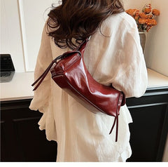 Multi-Pocket Leather Tote Faux Bag