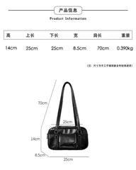 Faux Leather Shoulder Bag Plain