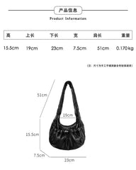 Padded Plain Shoulder Bag