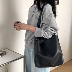 Faux Bucket Bag Leather