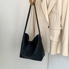 Faux Bucket Bag Leather