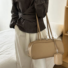 Shoulder Bag + Faux Purse Coin Leather