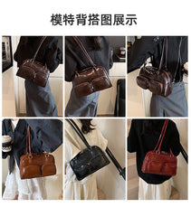 Bag Bowler Faux Leather Plain