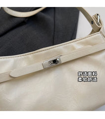 Faux Shiny Shoulder Leather Bag