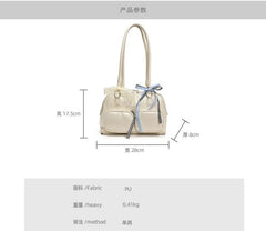 Leather Bag Bowler Plain Faux