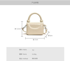 Bag Leather Plain Faux Crossbody Top Handle