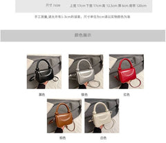 Bag Leather Plain Faux Crossbody Top Handle