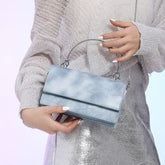 Faux Flap Strap Bag Chain Top Leather Crossbody Handle