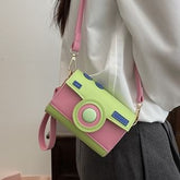 Block Color Flap Camera Bag Crossbody