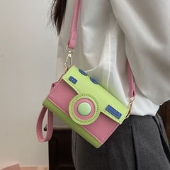 Block Color Flap Camera Bag Crossbody