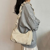 Strap Bag Ruched Plain Crossbody
