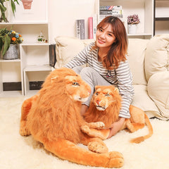 Large 130cm Lion King Adult Stuffed Plush doll toy simulation animal prone lion model kids child best gift