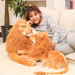 Large 130cm Lion King Adult Stuffed Plush doll toy simulation animal prone lion model kids child best gift