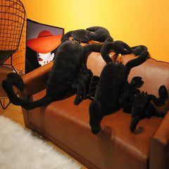 Peluche de escorpión negro realista de gran tamaño, simulación de animal de compañía, muñecos creativos, juguetes de peluche para Navidad y cumpleaños.