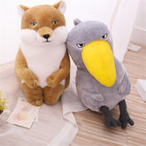 Lovely Buddha Cute Funeral Sitting Beaked Bird Whale Head Stork And Fox Plush Toy Doll funny Doll Gift