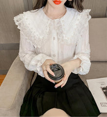 Camisa Matilda Light Academia Pearl