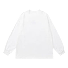 Sudadera holgada con estampado artístico de flores memorables