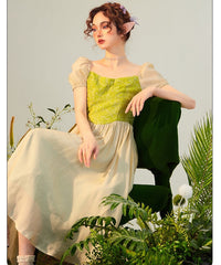 Vestido de hada del bosque de bruja verde de MossGarden