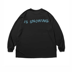 Nature Spiral Print Indie Aesthetic Schwarzes Langarmshirt