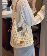 Apricot Bag Shoulder Capacity Straw Large Woven