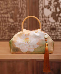 Chinese Style Jade And Bamboo Design Women Handbag
