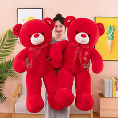 Oso de peluche navideño de alta calidad con bufanda, peluche de oso, almohada, regalo de cumpleaños para niños y bebés.