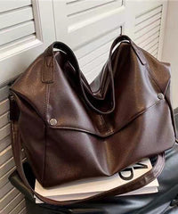Coffee Colored Versatile Large Capacity Crossbody Bag