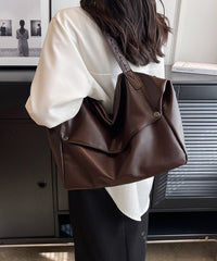 Coffee Colored Versatile Large Capacity Crossbody Bag
