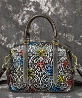 Vintage Bag Silver Crossbody Embossed Handmade New