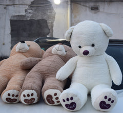 Oso de peluche de alta calidad en 3 colores con bufanda, peluche de oso, almohada, regalo de cumpleaños para niños y bebés.